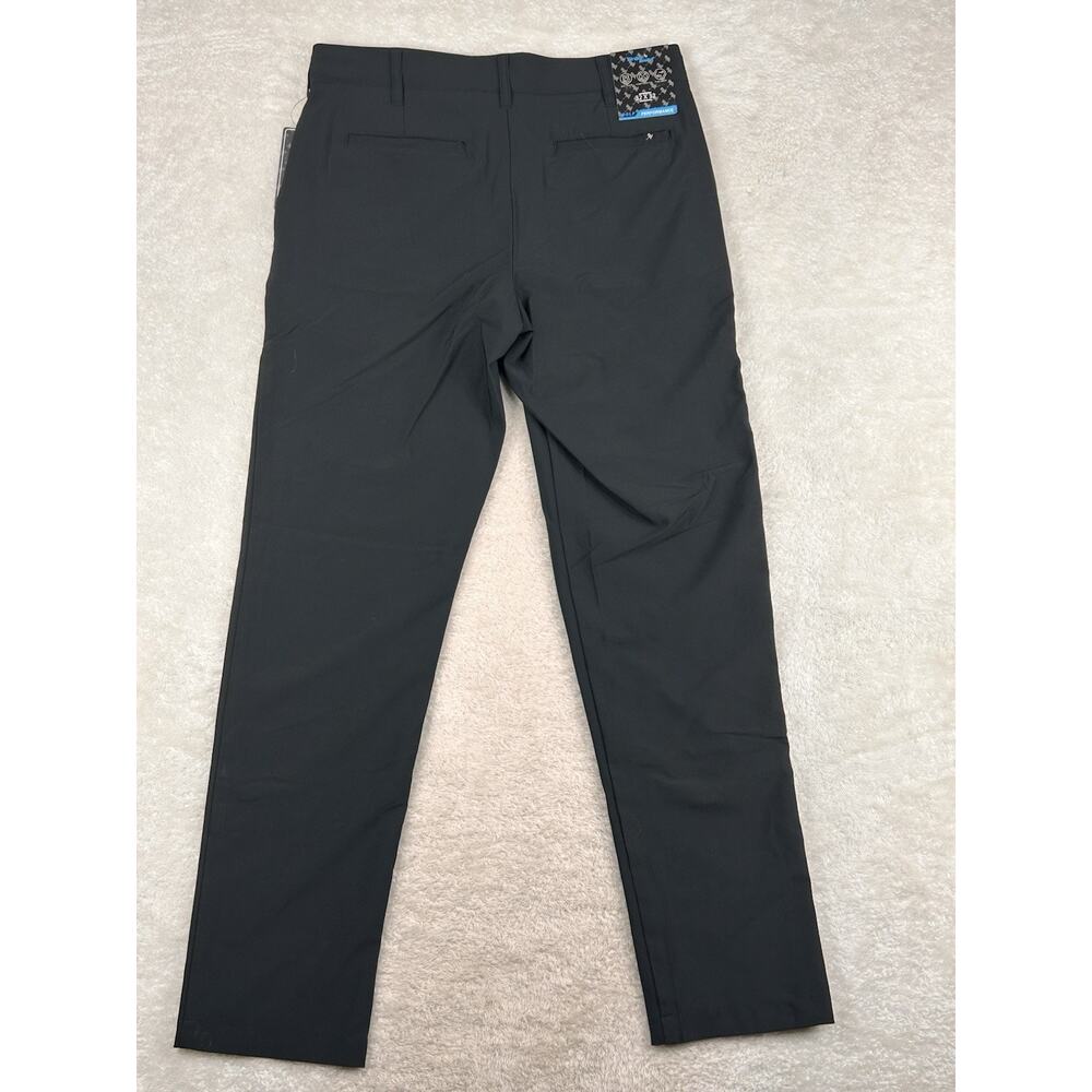 Birdie Bound Golf Pants Mens Size 32x32 Black Flex Waist Straight Fit Casual NWT - Picture 2 of 9